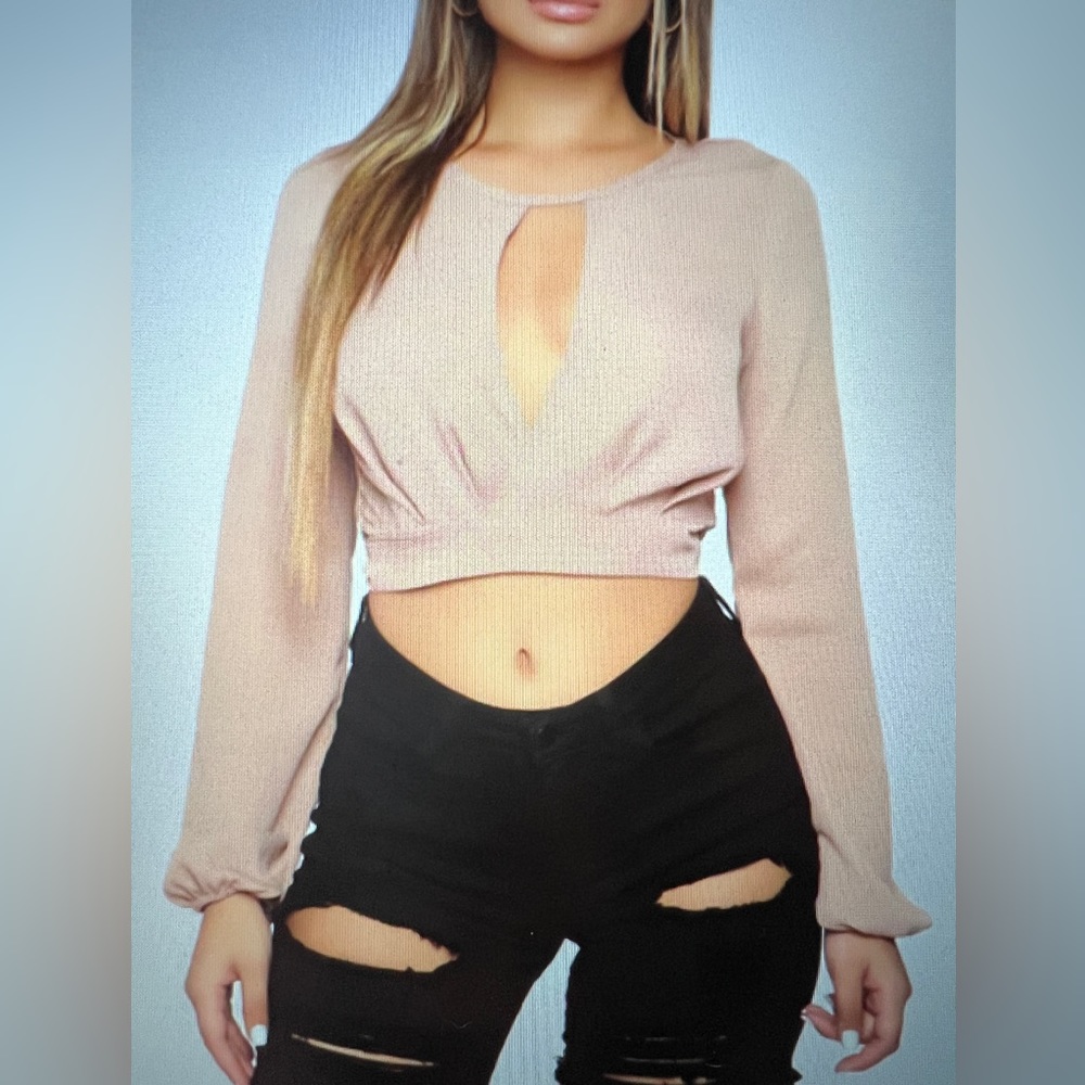 NWOT open front wrap top